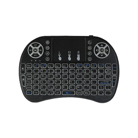 Mini Teclado Knup KP-2048 com Led Preto